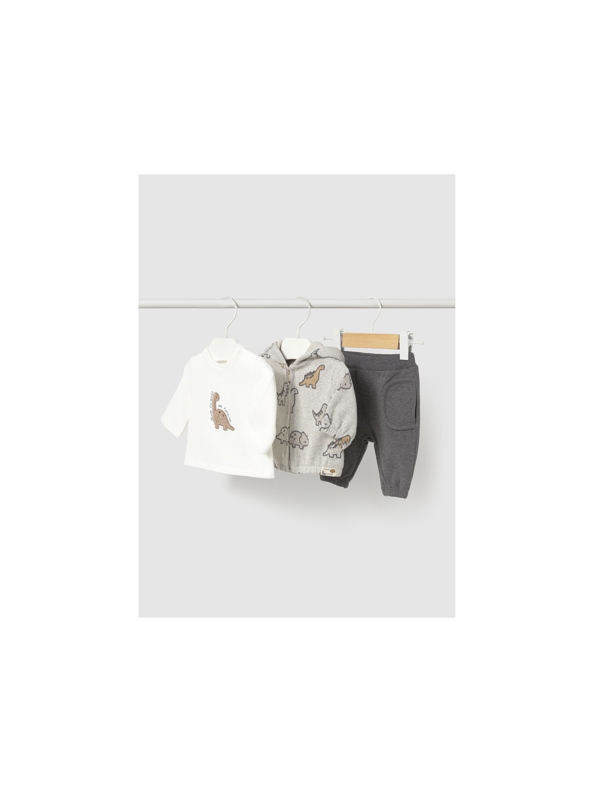 MAYORAL NEWBORN KOMPLET BLUZA ROZPINANA KOSZULKA Z DŁUGIM RĘKAWEM PLUS SPODNIE 2671/46
