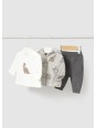 MAYORAL NEWBORN KOMPLET BLUZA ROZPINANA KOSZULKA Z DŁUGIM RĘKAWEM PLUS SPODNIE 2671/46