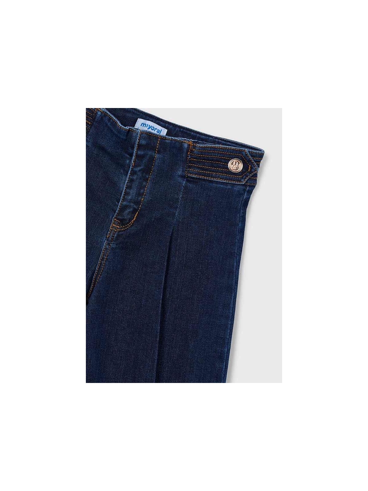 MAYORAL SPODNIE JEANSY SZEROKIE WIDE LEG GRANAT Z OZDOBNYMI GUZIKAMI 4523/61
