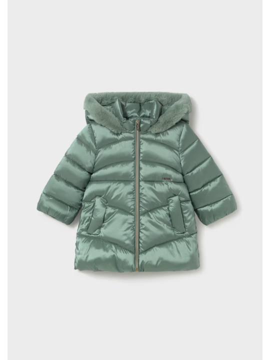 MAYORAL BABY KURTKA ZIMOWA DLA DZIEWCZYNKI Z KAPTUREM ZIELONA 2440