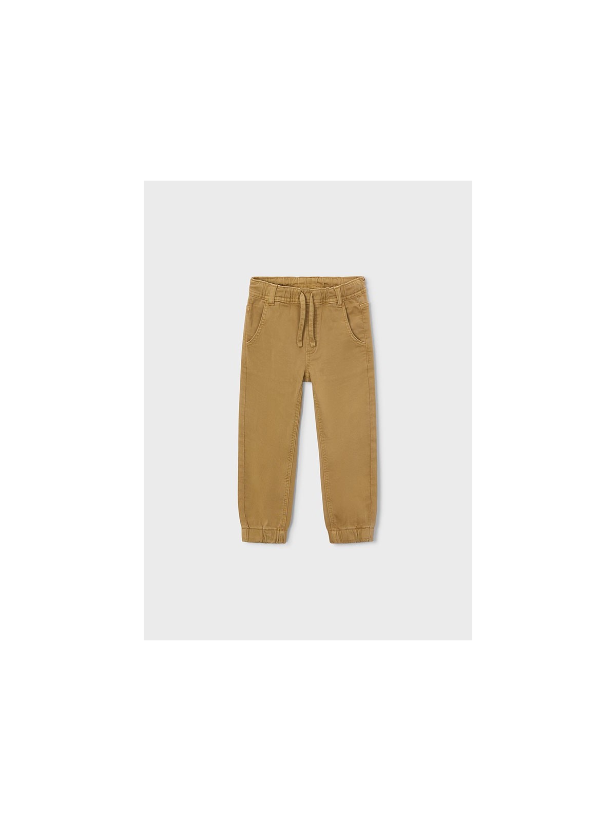 MAYORAL SPODNIE MATERIAŁOWE JOGGER DLA CHŁOPCA  BEŻ KARMEL 4511/63