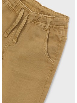 MAYORAL SPODNIE MATERIAŁOWE JOGGER DLA CHŁOPCA  BEŻ KARMEL 4511/63