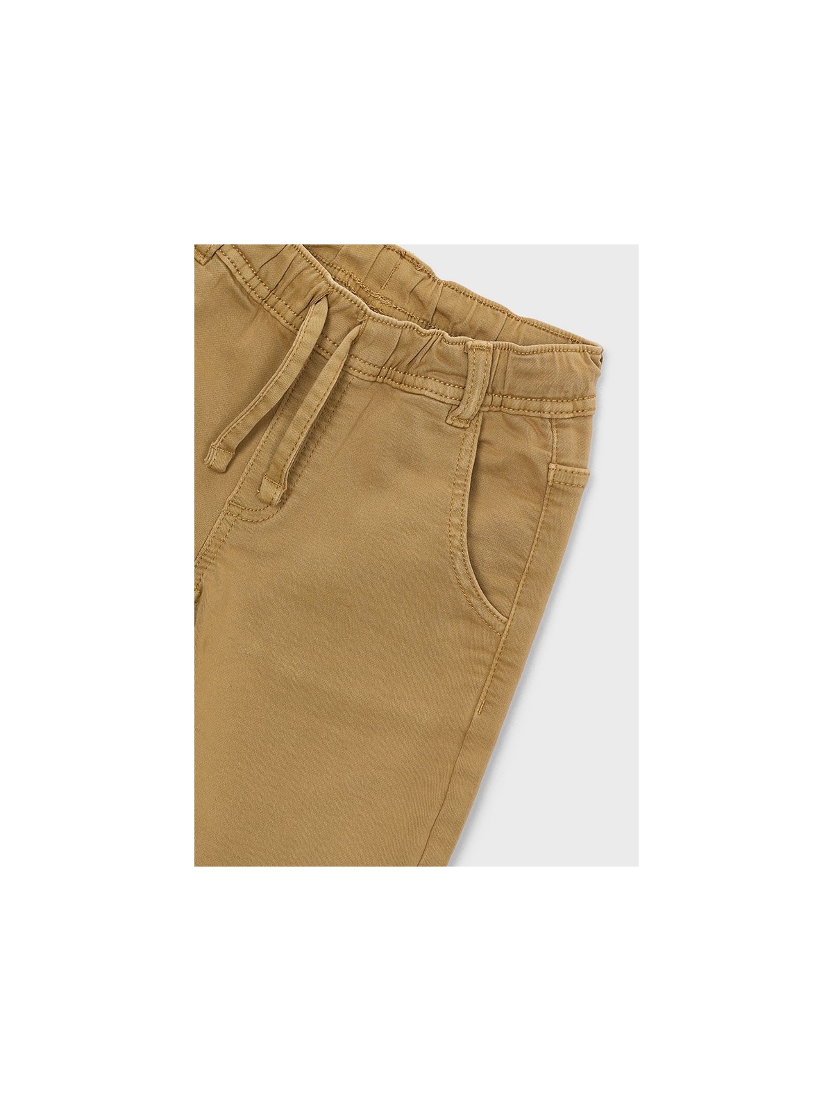 MAYORAL SPODNIE MATERIAŁOWE JOGGER DLA CHŁOPCA  BEŻ KARMEL 4511/63