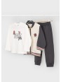MAYORAL DRES KOMPLET BLUZA ROZPINANA PLUS KOSZULKA I SPODNIE 3881/48