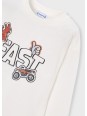 MAYORAL DRES KOMPLET BLUZA ROZPINANA PLUS KOSZULKA I SPODNIE 3881/48