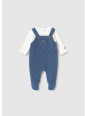 MAYORAL NEWBORN PAJAC DLA CHŁOPCA KREM NIEBIESKI 2658/90