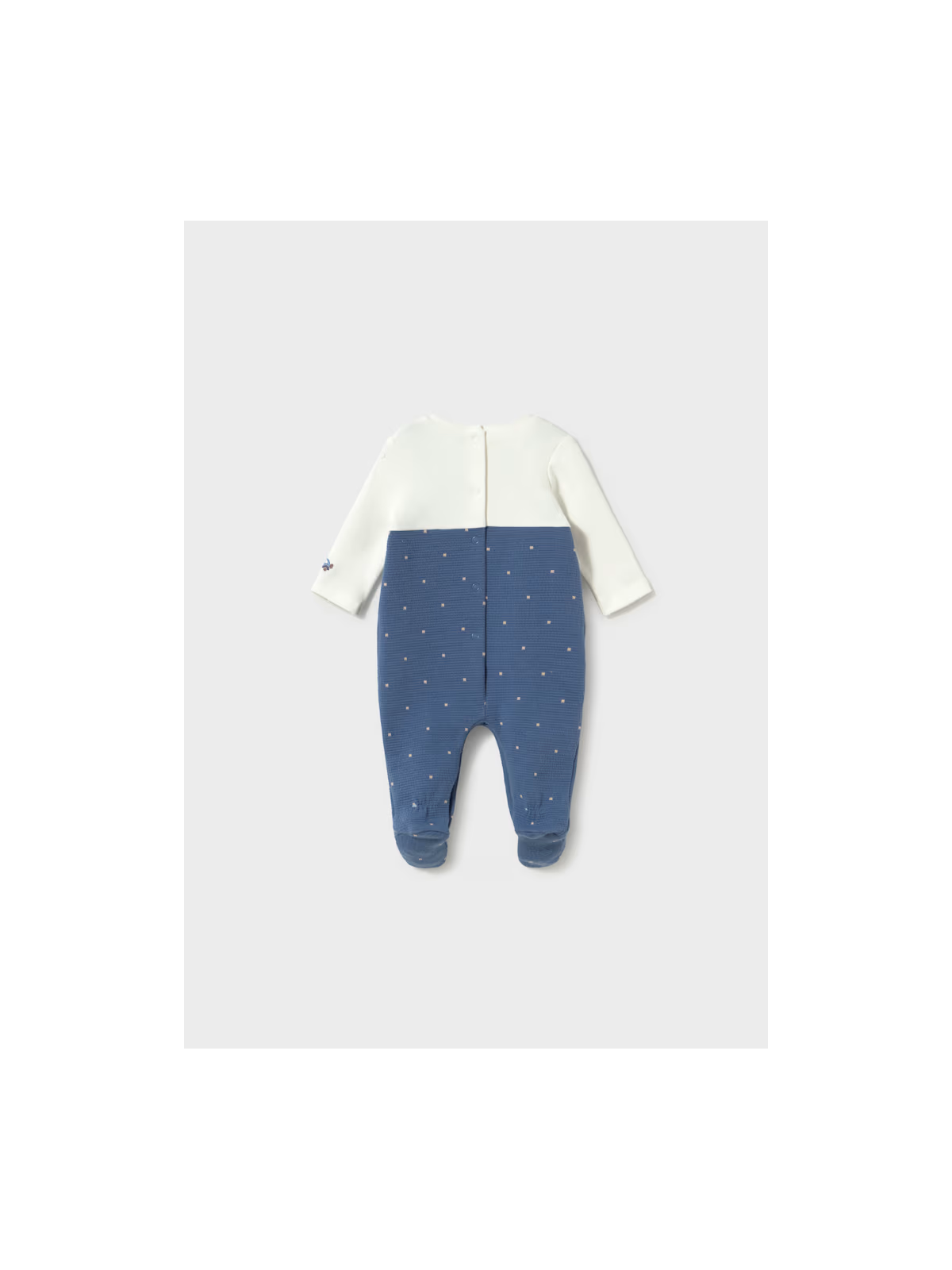 MAYORAL NEWBORN PAJAC DLA CHŁOPCA KREM NIEBIESKI 2658/90