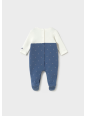 MAYORAL NEWBORN PAJAC DLA CHŁOPCA KREM NIEBIESKI 2658/90