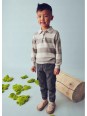 MAYORAL SWETER POLO NA DŁUGI RĘKAW DLA CHŁOPCA W PASY  4122/24