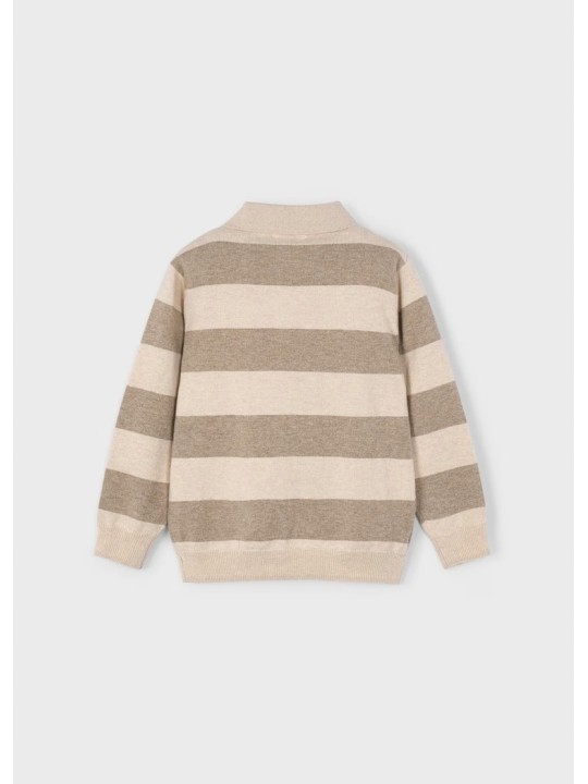 MAYORAL SWETER POLO NA DŁUGI RĘKAW DLA CHŁOPCA W PASY  4122/24