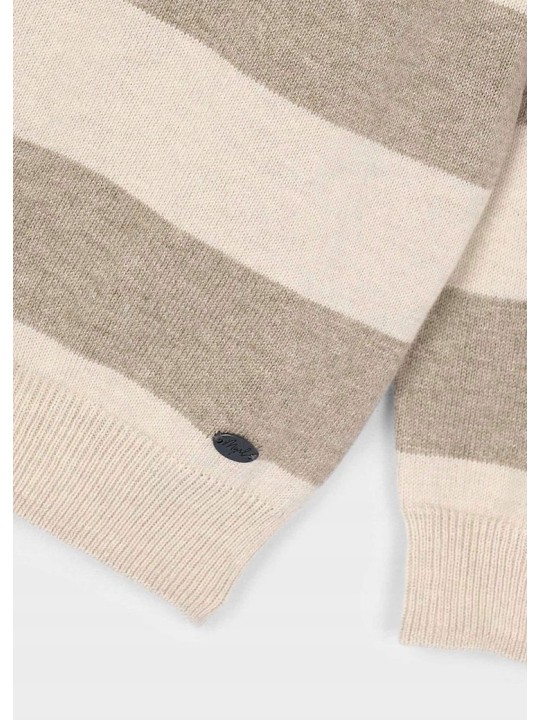 MAYORAL SWETER POLO NA DŁUGI RĘKAW DLA CHŁOPCA W PASY  4122/24