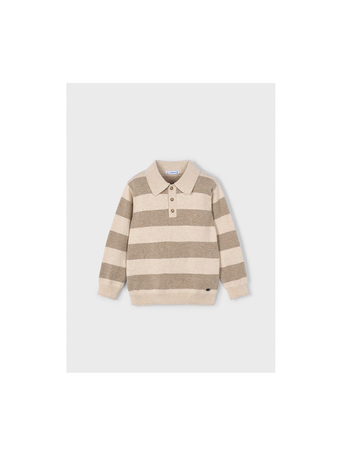 MAYORAL SWETER POLO NA DŁUGI RĘKAW DLA CHŁOPCA W PASY  4122/24