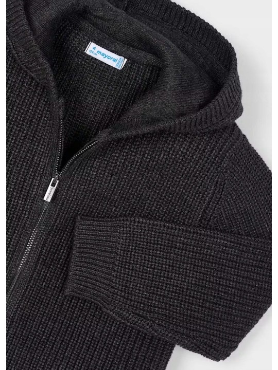 MAYORAL BLUZA SWETER ROZPINANY Z KAPTUREM DLA  CHŁOPCA CZARNY 4386
