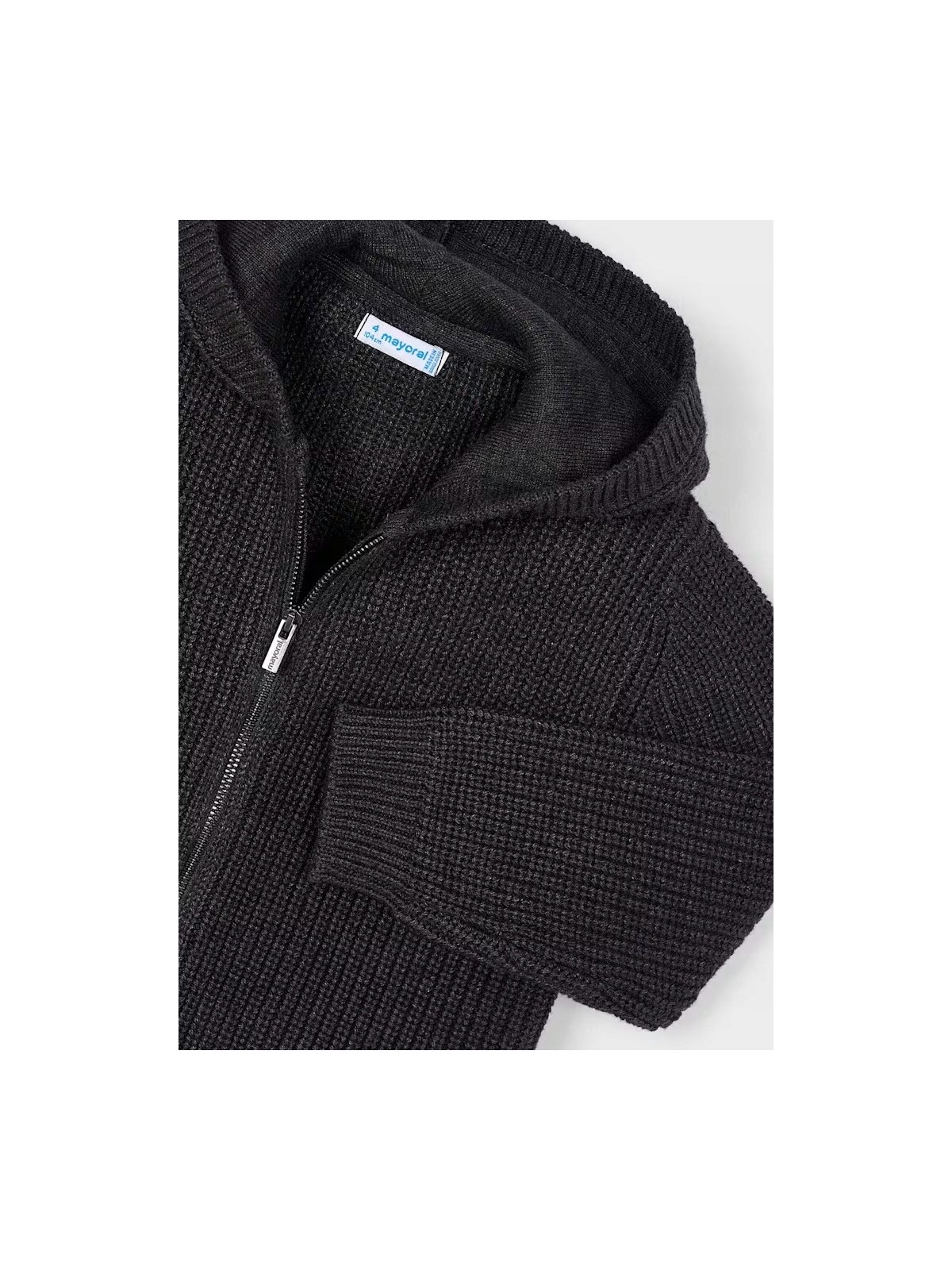MAYORAL BLUZA SWETER ROZPINANY Z KAPTUREM DLA  CHŁOPCA CZARNY 4386