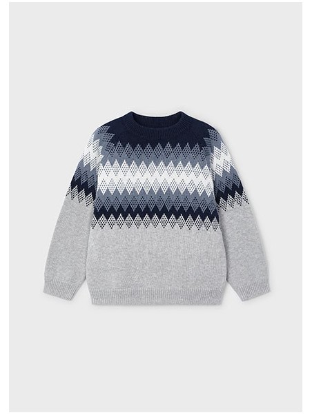 MAYORAL SWETER DLA CHŁOPCA GRANAT Z NORWESKIM WZOREM 4391 /5