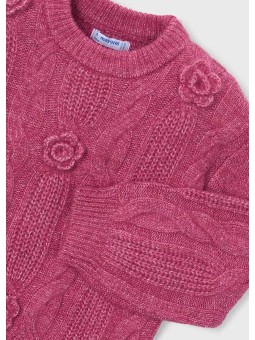 MAYORAL DZIEWCZĘCY SWETER DZIANINOWY Z KWIATAMI 3 D 4319/68