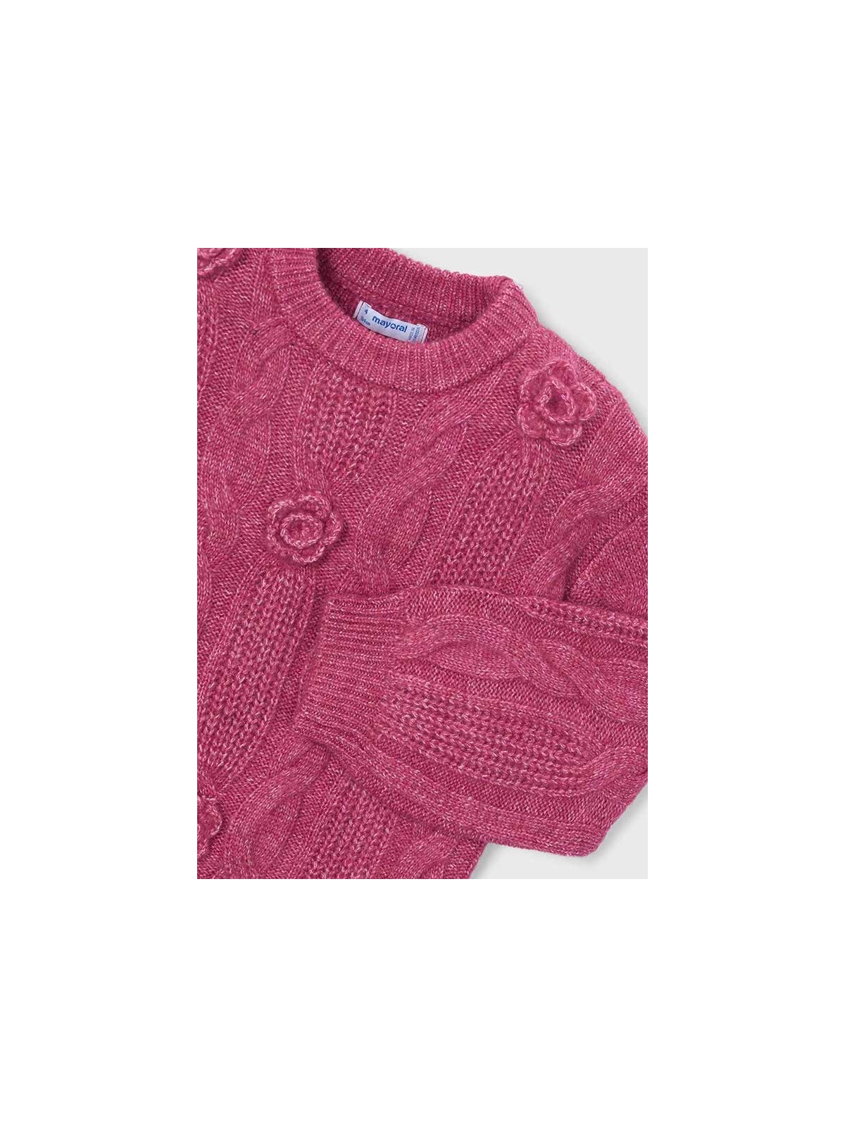 MAYORAL DZIEWCZĘCY SWETER DZIANINOWY Z KWIATAMI 3 D 4319/68