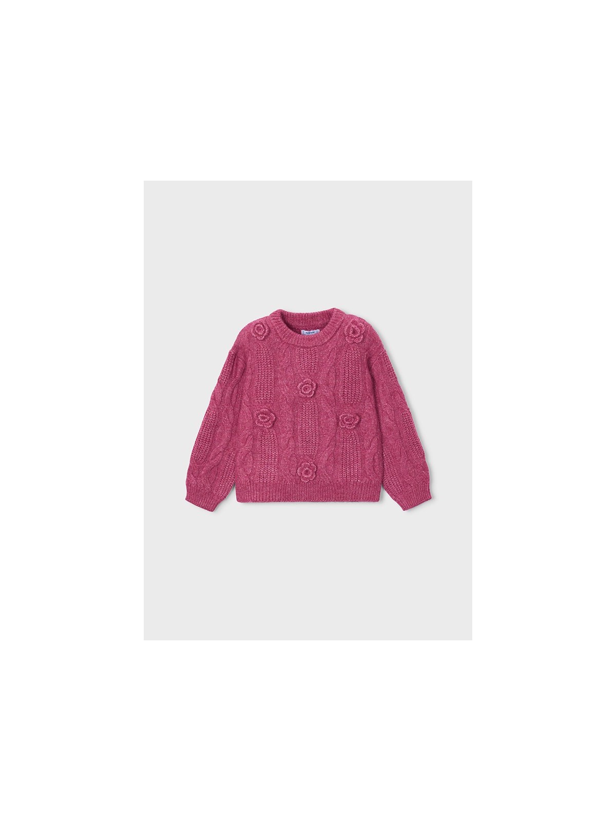 MAYORAL DZIEWCZĘCY SWETER DZIANINOWY Z KWIATAMI 3 D 4319/68