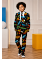 OPPOSUITS KOLOROWY GARNITUR DLA CHŁOPCA W KOMIKSOWY WZÓR BADABOOM MARYNARKA , SPODNIE I KRAWAT OSBO-0003