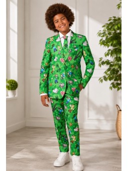 OPPOSUITS GARNITUR CHŁOPIĘCY MINECRAFT 3-CZĘŚCIOWY– MARYNARKA, SPODNIE I KRAWAT OSBB0-10250