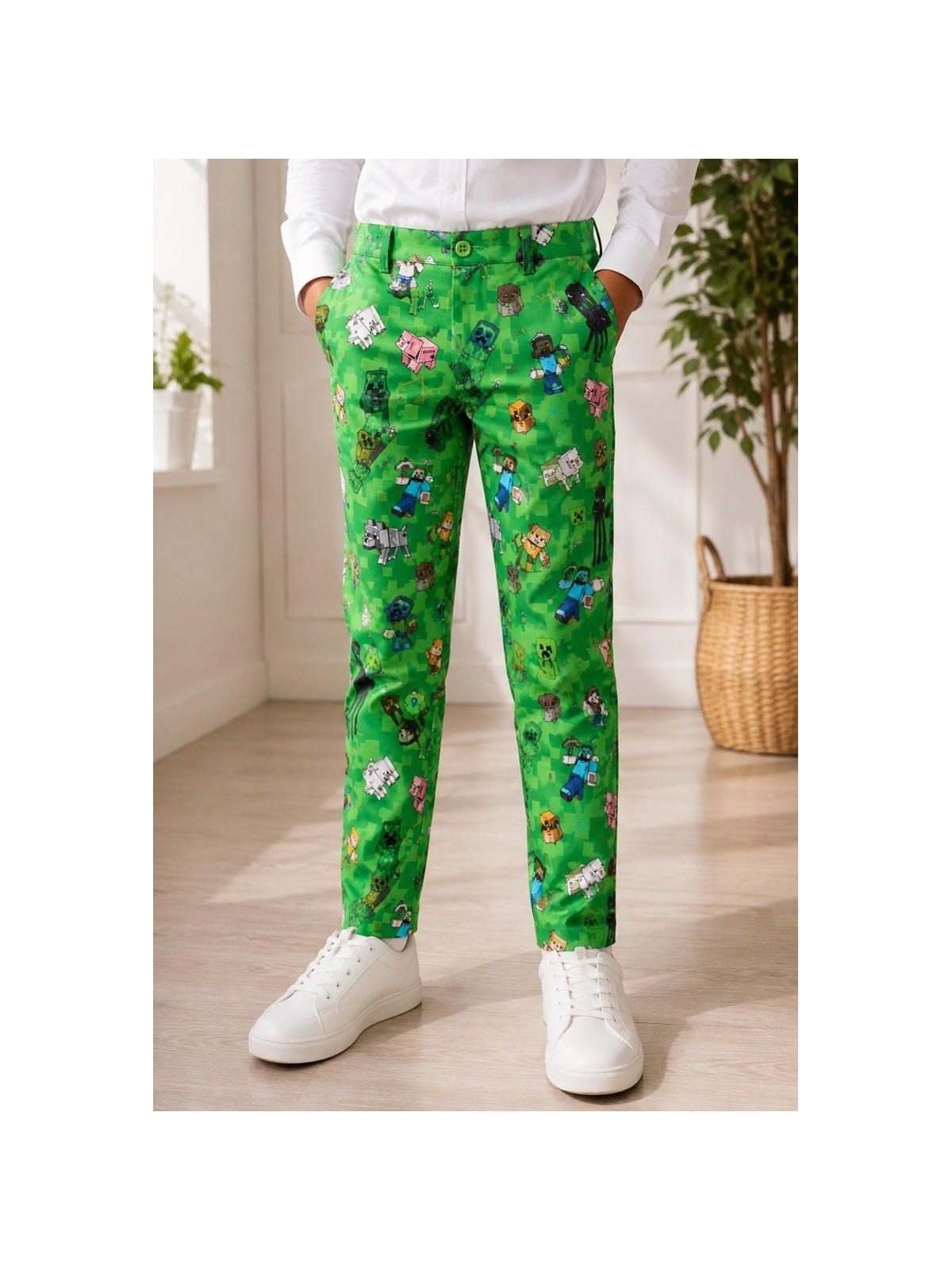 OPPOSUITS GARNITUR CHŁOPIĘCY MINECRAFT 3-CZĘŚCIOWY– MARYNARKA, SPODNIE I KRAWAT OSBB0-10250