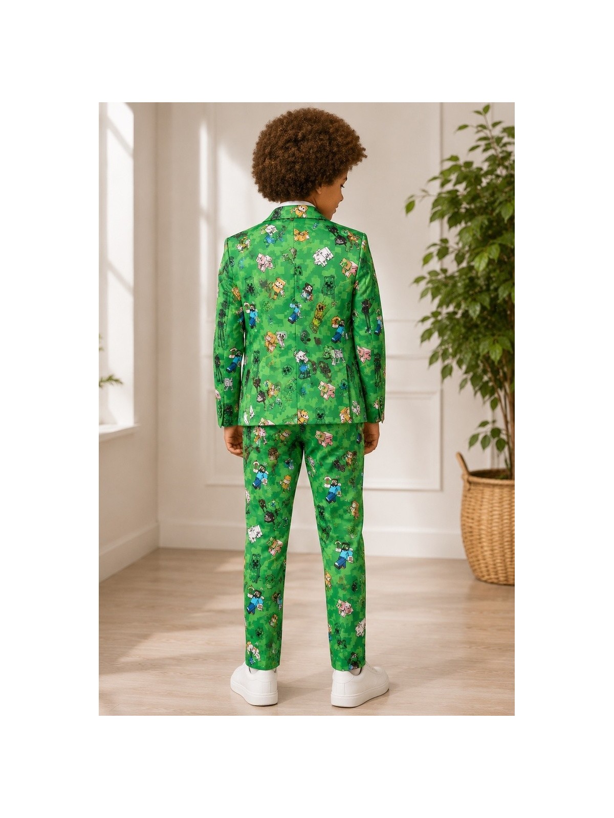 OPPOSUITS GARNITUR CHŁOPIĘCY MINECRAFT 3-CZĘŚCIOWY– MARYNARKA, SPODNIE I KRAWAT OSBB0-10250