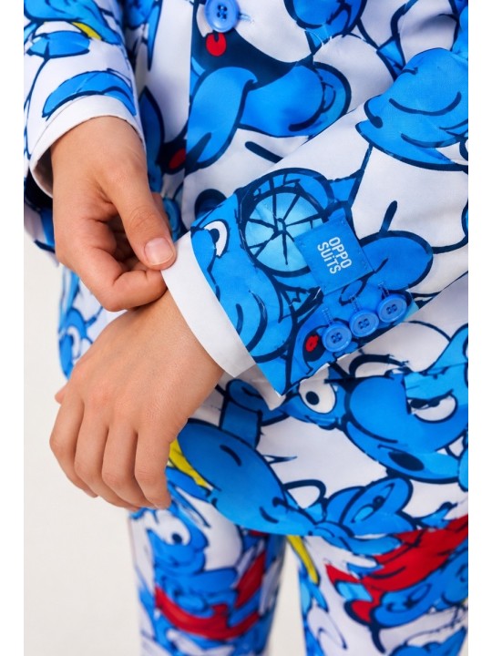 OPPOSUITS SMERFY THE SMURFS KOLOROWY GARNITUR CHŁOPIĘCY 3-CZĘŚCIOWY MARYNARKA, SPODNIE I KRAWAT OSBO-1024