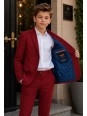 OPPOSUITS DAILY BRIGHT BURGUNDY GARNITUR CHŁOPIĘCY BORDOWY - MARYNARKA I SPODNIE DATS-1005