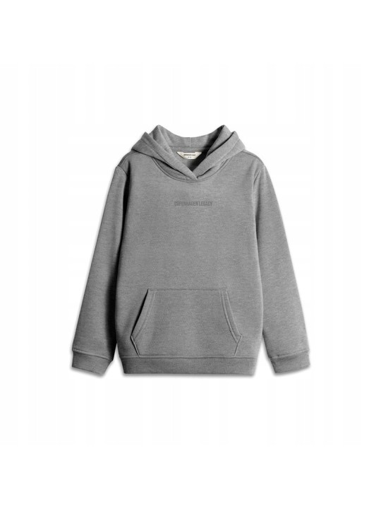 KLASYCZNA SZARA DZIECIĘCA BLUZA Z KAPTUREM TYPY KANGURKA  COPENHAGEN LEGACY CL10001KH9
