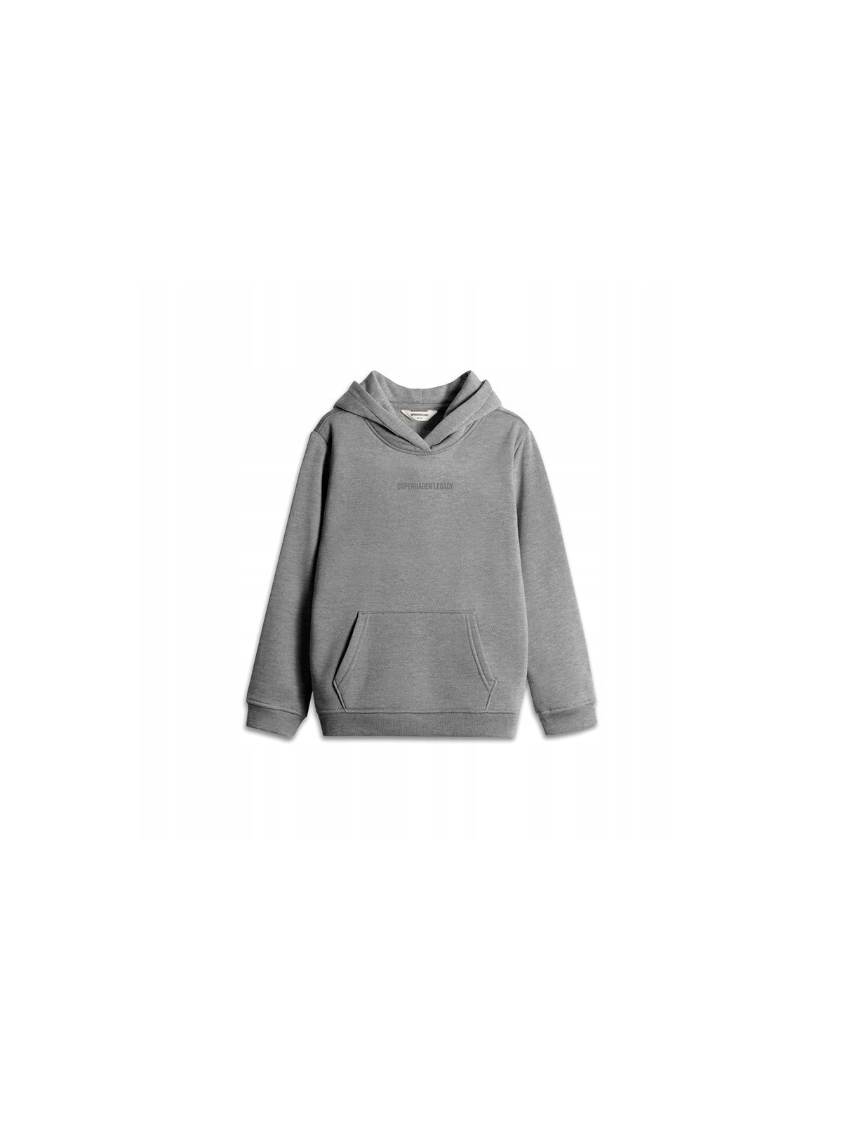 KLASYCZNA SZARA DZIECIĘCA BLUZA Z KAPTUREM TYPY KANGURKA  COPENHAGEN LEGACY CL10001KH9
