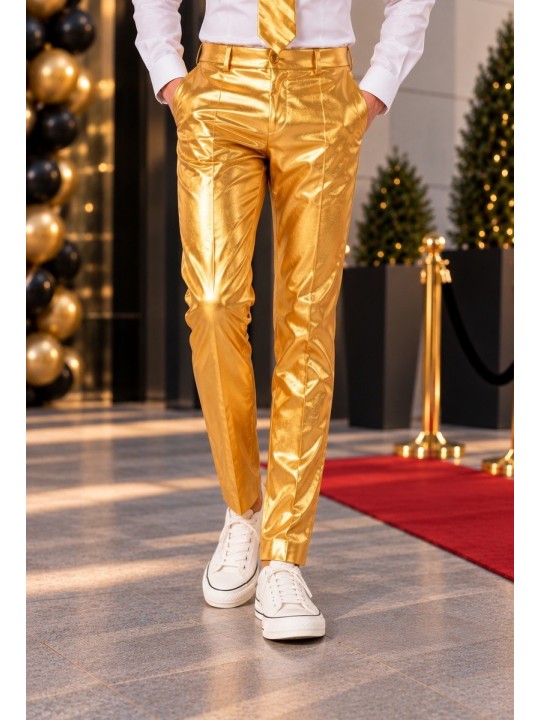 OPPOSUITS ZŁOTY GARNITUR DLA CHŁOPCA 3- CZĘŚCIOWY MARYNARKA , SPODNIE I KRAWAT  GROOVY GOLD OSTB-1009