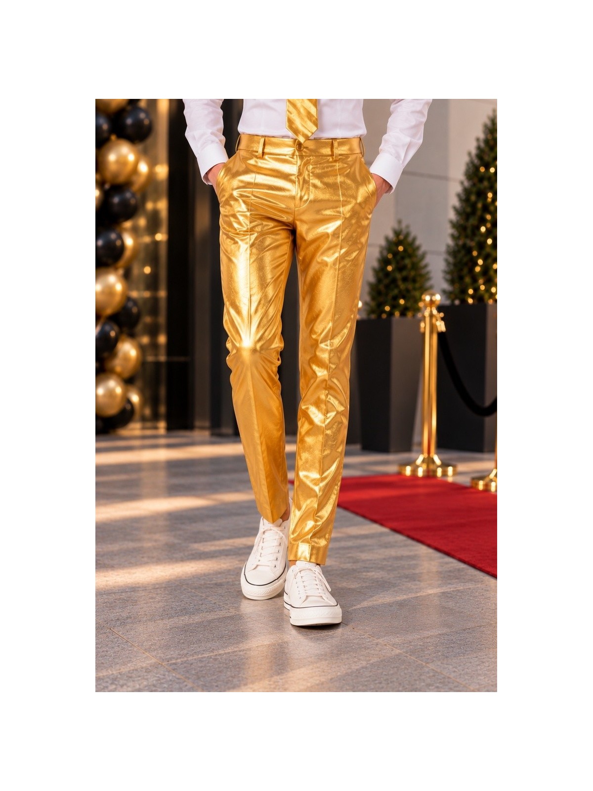 OPPOSUITS ZŁOTY GARNITUR DLA CHŁOPCA 3- CZĘŚCIOWY MARYNARKA , SPODNIE I KRAWAT  GROOVY GOLD OSTB-1009