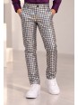 OPPOSUITS GARNITUR DLA CHŁOPCA HOLOGRAFICZNY SREBRNY DISCOBALLER 3-CZĘŚCIOWY MARYNARKA , SPODNIE I KRAWAT OSTB-1008-US