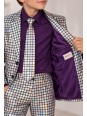 OPPOSUITS GARNITUR DLA CHŁOPCA HOLOGRAFICZNY SREBRNY DISCOBALLER 3-CZĘŚCIOWY MARYNARKA , SPODNIE I KRAWAT OSTB-1008-US