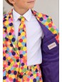 OPPOSUITS KOLOROWY  GARNITUR CHŁOPIĘCY CONFETTERONI 3-CZĘŚCIOWY MARYNARKA , SPODNIE I KRAWAT OSBO-1003