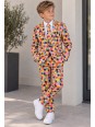 OPPOSUITS KOLOROWY  GARNITUR CHŁOPIĘCY CONFETTERONI 3-CZĘŚCIOWY MARYNARKA , SPODNIE I KRAWAT OSBO-1003