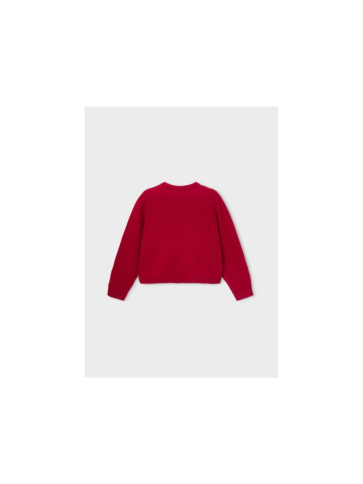 CZERWONY SWETER ROZPINANY DLA DZIEWCZYNKI Z KOKARDKAMI MAYORAL 4325/98