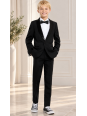 OPPOSUITS GARNITUR SMOKING GŁADKI CZARNY JES SET BLACK 3-CZĘŚCIOWY MARYNARKA , SPODNIE I MUCHAOTTB-1001