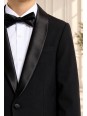 OPPOSUITS GARNITUR SMOKING GŁADKI CZARNY JES SET BLACK 3-CZĘŚCIOWY MARYNARKA , SPODNIE I MUCHAOTTB-1001