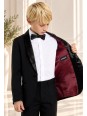 OPPOSUITS GARNITUR SMOKING GŁADKI CZARNY JES SET BLACK 3-CZĘŚCIOWY MARYNARKA , SPODNIE I MUCHAOTTB-1001