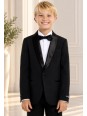 OPPOSUITS GARNITUR SMOKING GŁADKI CZARNY JES SET BLACK 3-CZĘŚCIOWY MARYNARKA , SPODNIE I MUCHAOTTB-1001