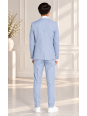DAILY BY OPPOSUITS GARNITUR CHŁOPIĘCY W PASKI BIAŁE I NIEBIESKIE KOLEKCJA DAILY SERSUCKER DATS-1004