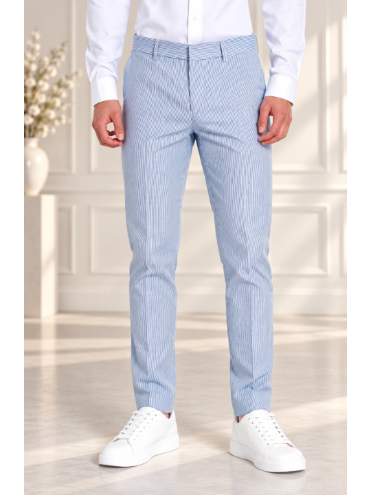 DAILY BY OPPOSUITS GARNITUR CHŁOPIĘCY W PASKI BIAŁE I NIEBIESKIE KOLEKCJA DAILY SERSUCKER DATS-1004