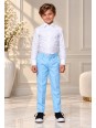 OPPOSUITS GARNITUR CHŁOPIĘCY BŁĘKITNY GŁADKI COOL BLUE 3-CZEIOWY MARYNARKA , SPODNIE I KRAWAT OSBO-1001