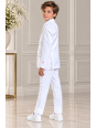 OPPOSUITS GARNITUR DLA CHŁOPCA BIAŁY GŁADKI WHITE KNIGHT 3-CZĘŚCIOWY MARYNARKA, SPODNIE I KRAWAT OSTB-0009