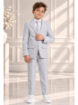 OPPOSUITS GARNITUR DLA CHŁOPCA  SZARY GŁADKI GROOVY GREY 3-CZĘŚCIOWY MARYNARKA , SPODNIE I KRAWAT OSBO-0021