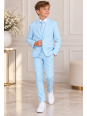 OPPOSUITS GARNITUR DLA CHŁOPCA BŁĘKITNY GŁADKI COOL BLUE 3-CZĘŚCIOWY MARYNARKA , SPODNIE I KARAWAT OSTB-1001