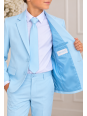 OPPOSUITS GARNITUR DLA CHŁOPCA BŁĘKITNY GŁADKI COOL BLUE 3-CZĘŚCIOWY MARYNARKA , SPODNIE I KARAWAT OSTB-1001