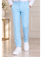 OPPOSUITS GARNITUR DLA CHŁOPCA BŁĘKITNY GŁADKI COOL BLUE 3-CZĘŚCIOWY MARYNARKA , SPODNIE I KARAWAT OSTB-1001