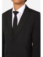 OPPOSUITS GARNITUR CHŁOPIĘCY CZARNY GŁADKI BLACK KNIGHT 3-CZĘŚCIOWY MARYNARKA , SPODNIE I KRAWAT OSTB-0008